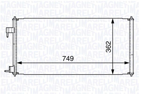 MAGNETI MARELLI Конденсатор, кондиционер 350203727000